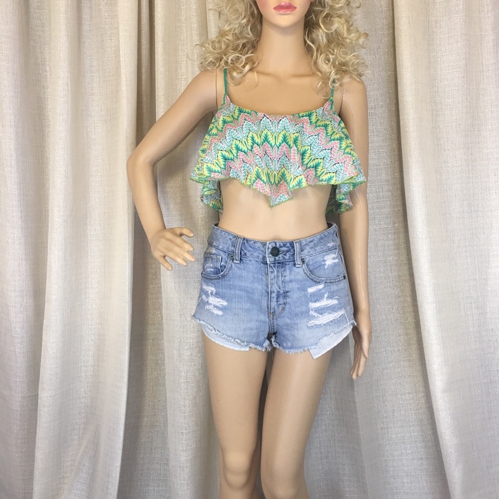 American Eagle High Waist Jean Shorts Size 0